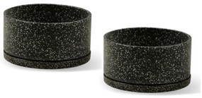 Zestaw 2 ciemnoszarych doniczek Bonami Selection Terrazzo