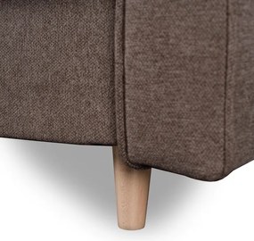 Sofa z Funkcją Spania MALTA Wersalka Rozkładana Dwuosobowa Brązowa Nowoczesna do Salonu