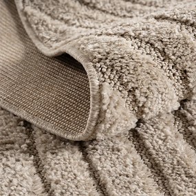 Dywan nowoczesny Art 3D Geometria beżowy 160 cm x 160 cm koło