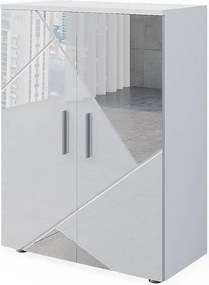 Szafka Midi biały wysoki połysk z wkładkami 60x30x81 irma