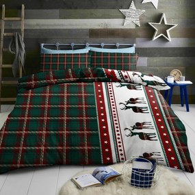 PrzytulneMieszkanie.pl PrzytulneMieszkanie.pl Flanelowa pościel FJORDEN zielona Rozmiar pościeli: 70 x 90 cm | 140 x 200 cm