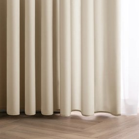 Kremowa zasłona częściowo zaciemniająca (dimout) 140x250 cm Carli Tie – Restilo