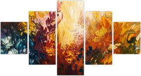 Obraz - Abstrakcyjny obraz kwiatów (125x70 cm)