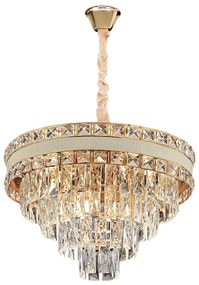 Lampa Wisząca z Kryształami G048-CP 50CM ZŁOTA