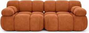 Sofa modułowa dwuosobowa, tkanina welurowa Salvador, Brązowy, Selia