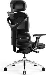 Krzesło biurowe Diablo V-Commander, zgodne z normą BHP, kolor czarno-szary