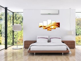 Obraz - Żółta abstrakcja (125x70 cm)
