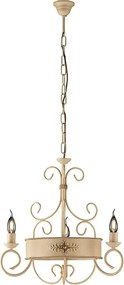 Żyrandol Baltimora z trzema światłami, lakierowany na kolor kości słoniowej, wykończenie decape, 113 x 54 cm BL183-3-AV