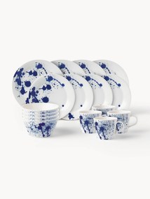 Komplet naczyń z porcelany Pacific Blue, dla 4 osób (16 elem.)