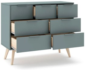 Szarozielona komoda 120x83x40 cm Pisco – Marckeric