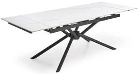 Stół rozkładany VITORINO 160(220)x90 biały marmur HALMAR