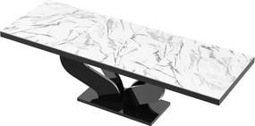 Stół w połysku z marmurowym blatem Viva