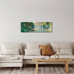 Obraz - Auguste Renoir, View of Monte Carlo from Cap Martin, reprodukcje (z zegarem) (90x30 cm)