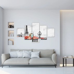 Obraz - Kochankowie w Paryżu (125x70 cm)