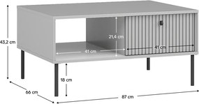 Stolik konferencyjny ARIS, jasnoszary