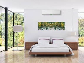Obraz - Jelenie w zielonym lesie (170x50 cm)