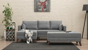 Sofa narożna Bella Narożnik Lewy 2 Szary
