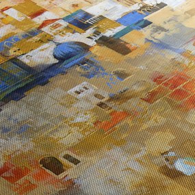 Obraz - Ściana płaczu, Jerozolima, Izrael (z zegarem) (90x30 cm)
