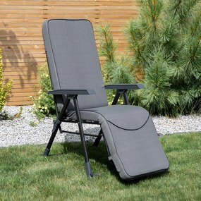 Fotel ogrodowy z podnóżkiem Modena Kwadrat  Plus Black Edition H024-07PB PATIO