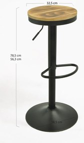 Pack 6 Taborety Vikin Siedzisko Drewno