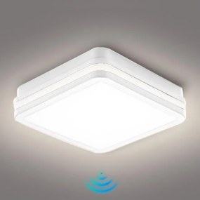 Brilagi - Oprawa zewnętrzna LED z czujnikiem BENE LED/24W/230V 26x26 cm biała IP54