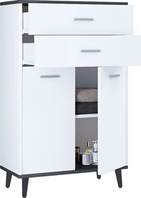 Drewno Highboard komoda Lindas