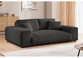 Ciemnoszara sztruksowa sofa 213 cm Justin – Ropez