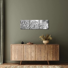 Obraz - Beżowa miękka trawa N⁰1 (z zegarem) (90x30 cm)