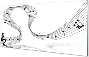 Szklany Panel Symbol Klucza Wiolinowego