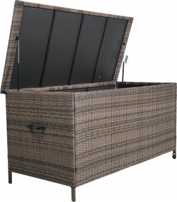 Skrzynia ogrodowa z technorattanu XL-SD-XL, 166x76x80 cm, kolor brązowy