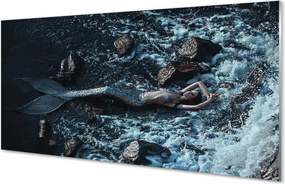 Szkło do Kuchni na Ścianę Syrena w Morskiej Otchłani