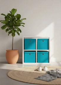 Komplet 4 składanych pudełek do szafy błękit S4-E65