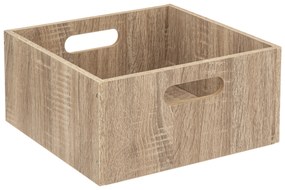 Pudełko do przechowywania z uchwytami, imitacja drewna, 31 x 15 cm