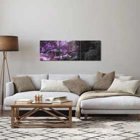 Obraz - Mistyczny ogród (z zegarem) (90x30 cm)