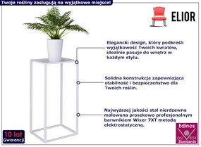 Biały stojak na kwiaty z metalowym stelażem T0-A14