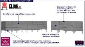 Tapicerowany 7-osobowy zestaw wypoczynkowy Marsala 3X - Ciemnoszary