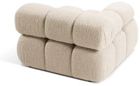 Beżowy moduł sofy z materiału bouclé (lewostronny) Bellis – Micadoni Home