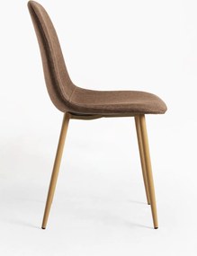 Zestaw 4 Krzese Teok Tkanina