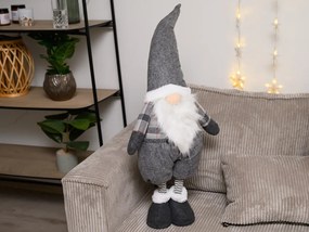 Dekoracyjny skrzat GNOME 90 cm, szary