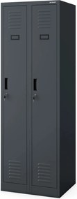 Dwudrzwiowa szafa BHP wąska 60x50x180 cm Kacper 2, antracyt