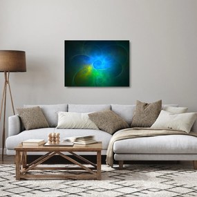 Obraz na szkle - niebieska abstrakcja (70x50 cm)