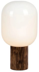 Ciemnobrązowa lampa stołowa z szklanym kloszem (wys. 44 cm) Skene – Markslöjd