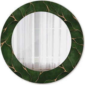 Lustro dekoracyjne okrągłe Abstrakcyjny liść