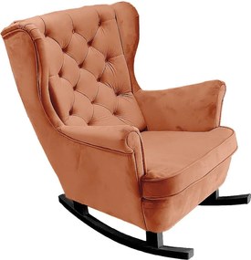 Fotel Relax z Tapicerowanym Siedzeniem i Podłokietnikami, Fotel TV 102x81x95cm Pomarańczowy_29823