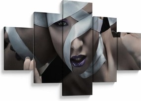 Obraz kobiety ze wstążką (125x70 cm)