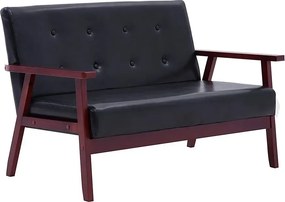 2 osobowa czarna sofa retro R3-F01