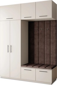 Masseno Garderoba REMA 180/240/60 cm Nowoczesna Szafa do Przedpokoju Kaszmir, MONOLITH 29 (Brązowy)