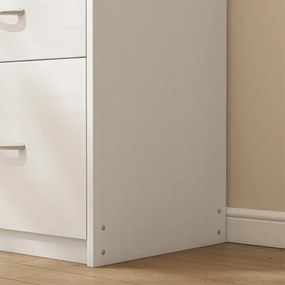 Nowoczesna półka z 4 szufladami w stylu loftowym, biała komoda, duża szafka biurowa 85 cm