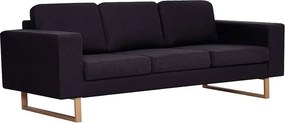 Elegancka trzyosobowa sofa czarna M8-T07