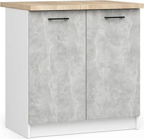 Dolna szafka do kuchni z półkami w kolorze beton T5-M17